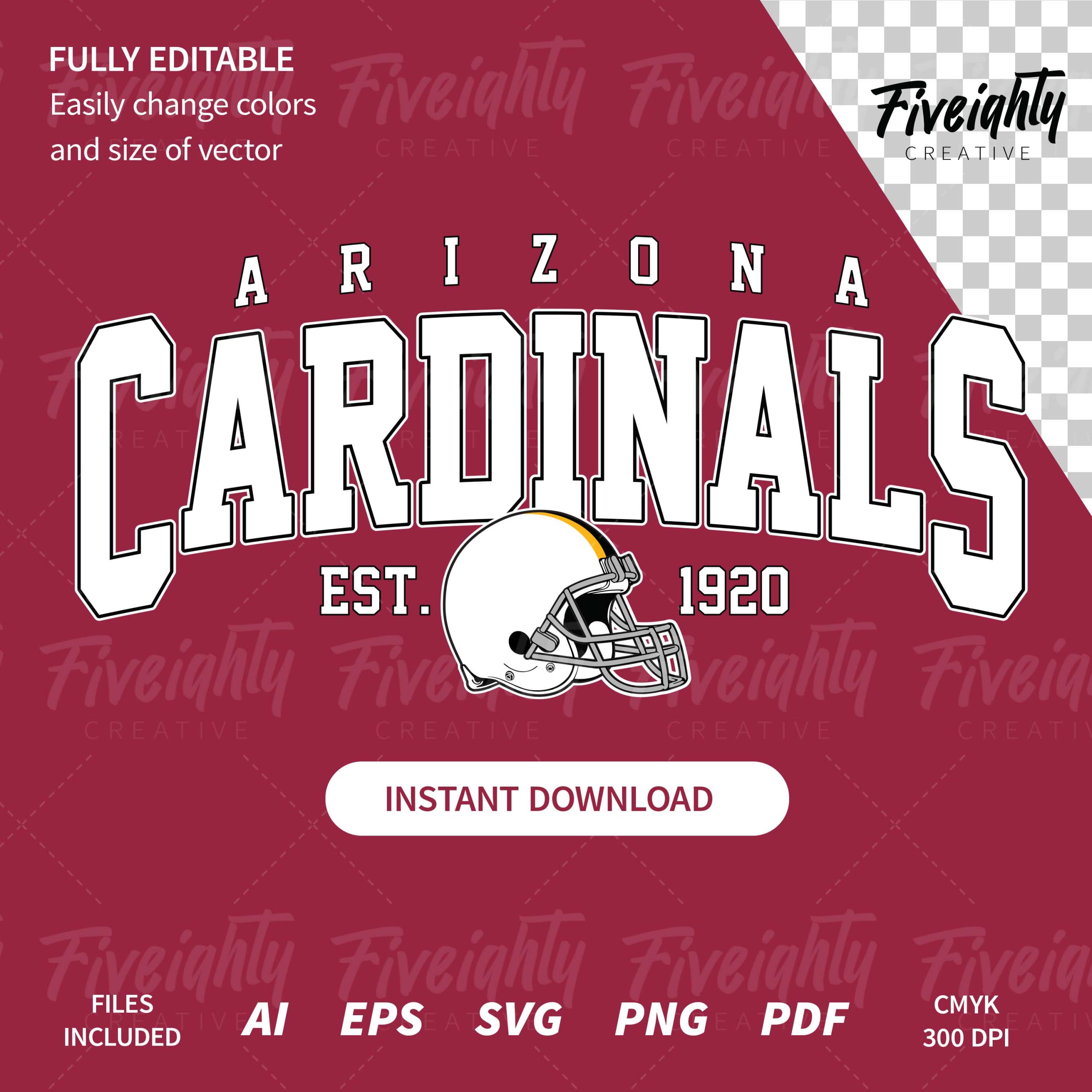 NFL – Arizona Cardinals Throwback Vector Art