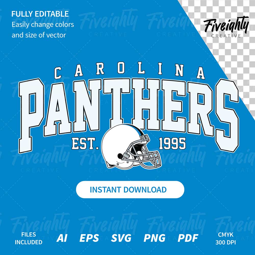 NFL – Carolina Panthers Throwback Vector Art