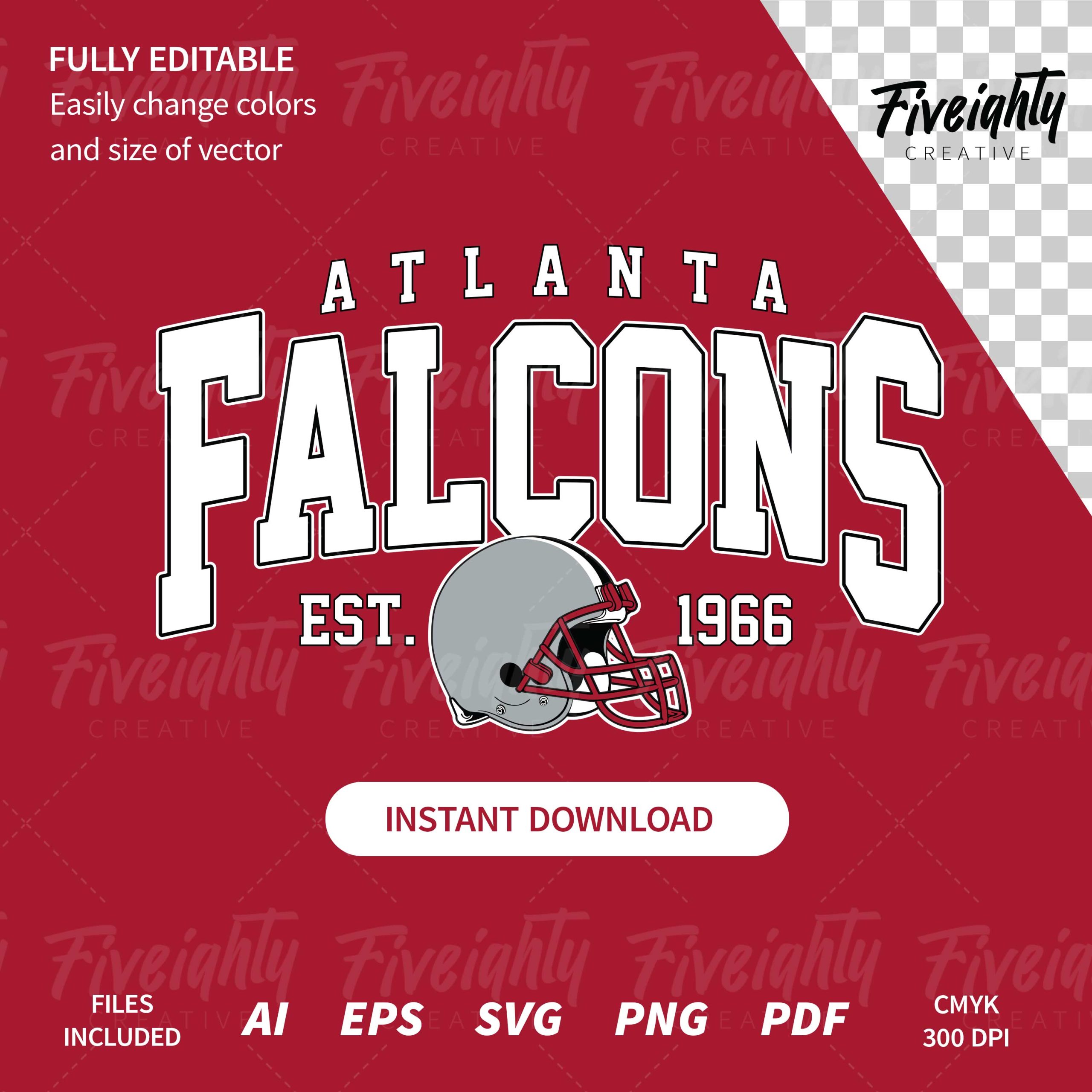 NFL – Atlanta Falcons Throwback Vector Art